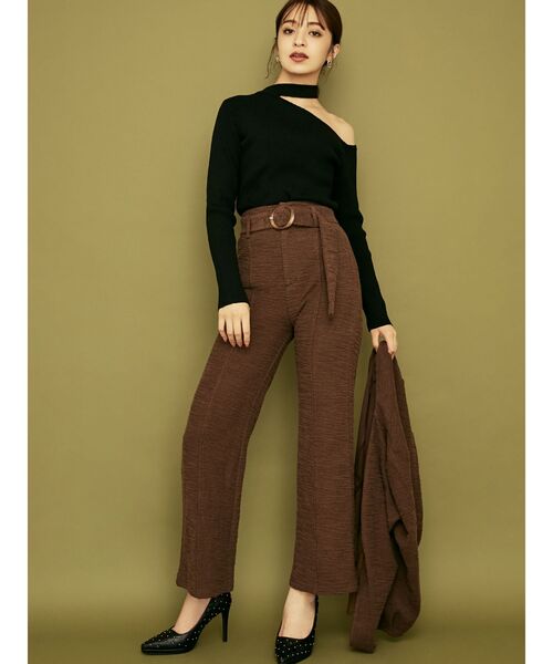 RESEXXY（リゼクシー）の「ハイウエストストレートパンツ【セットアップ着用可能】（その他パンツ・レディース・ブラック/カーキ/ブラウン・FREE）」の14枚目の写真