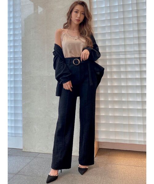 RESEXXY（リゼクシー）の「ハイウエストストレートパンツ【セットアップ着用可能】（その他パンツ・レディース・ブラック/カーキ/ブラウン・FREE）」の13枚目の写真