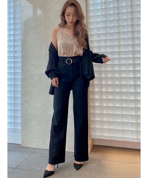 RESEXXY（リゼクシー）の「ハイウエストストレートパンツ【セットアップ着用可能】（その他パンツ・レディース・ブラック/カーキ/ブラウン・FREE）」の12枚目の写真