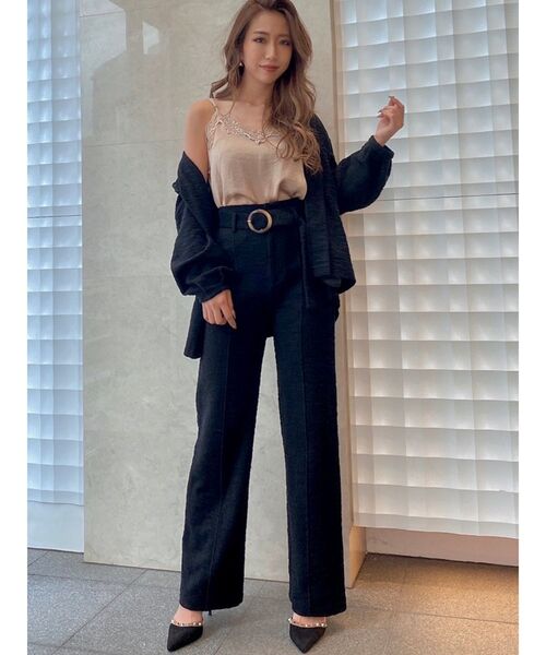 RESEXXY（リゼクシー）の「ハイウエストストレートパンツ【セットアップ着用可能】（その他パンツ・レディース・ブラック/カーキ/ブラウン・FREE）」の11枚目の写真