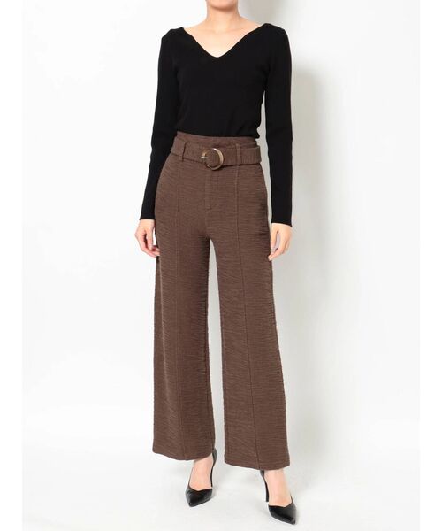 RESEXXY（リゼクシー）の「ハイウエストストレートパンツ【セットアップ着用可能】（その他パンツ・レディース・ブラック/カーキ/ブラウン・FREE）」の18枚目の写真