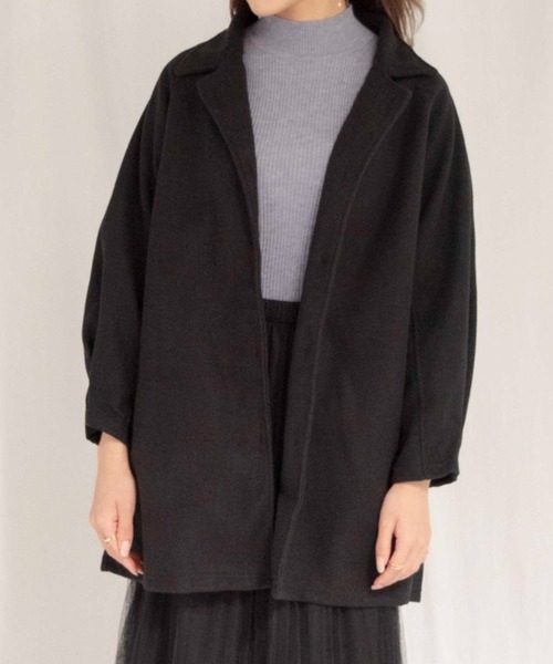 yuue' ( wear )（ユーイ）の「バルーンスリーブ オーバーサイズコート（チェスターコート・レディース・モカ/ブラック・S/L/M）」の5枚目の写真