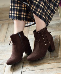 Realta(レアルタ) サイド編み上げレースアップの ショートブーツ