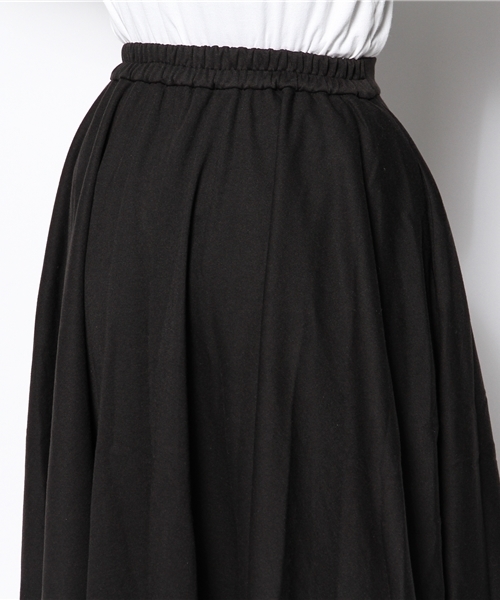 mystic（ミスティック）の「起毛スムースミドル丈スカート（スカート・レディース・グレー/チャコールグレー/ブラック/ボルドー・ﾌﾘ-）」の9枚目の写真