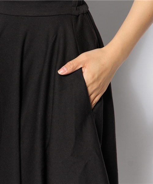 mystic（ミスティック）の「起毛スムースミドル丈スカート（スカート・レディース・グレー/チャコールグレー/ブラック/ボルドー・ﾌﾘ-）」の10枚目の写真