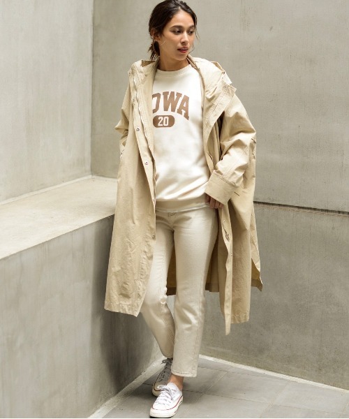 Auntie Rosa Holiday（アンティローザホリデー）の「ミリタリーロングサイドスリットコート（その他アウター・レディース・チャコールグレー/ベージュ・FREE）」の20枚目の写真