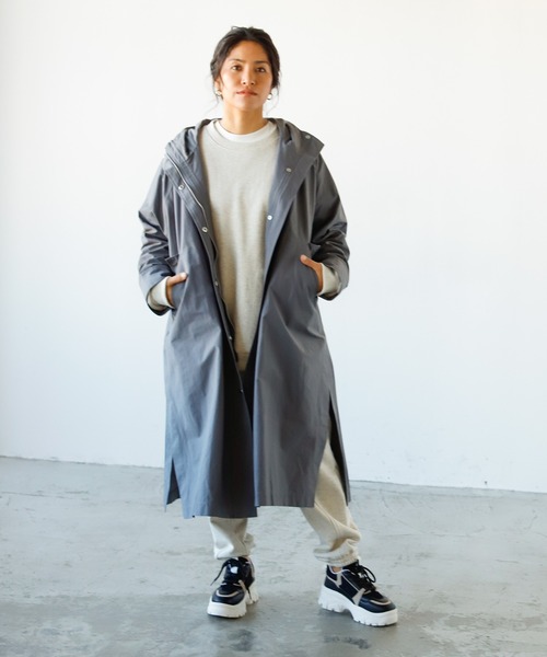 Auntie Rosa Holiday（アンティローザホリデー）の「ミリタリーロングサイドスリットコート（その他アウター・レディース・チャコールグレー/ベージュ・FREE）」の22枚目の写真