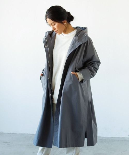 Auntie Rosa Holiday（アンティローザホリデー）の「ミリタリーロングサイドスリットコート（その他アウター・レディース・チャコールグレー/ベージュ・FREE）」の21枚目の写真