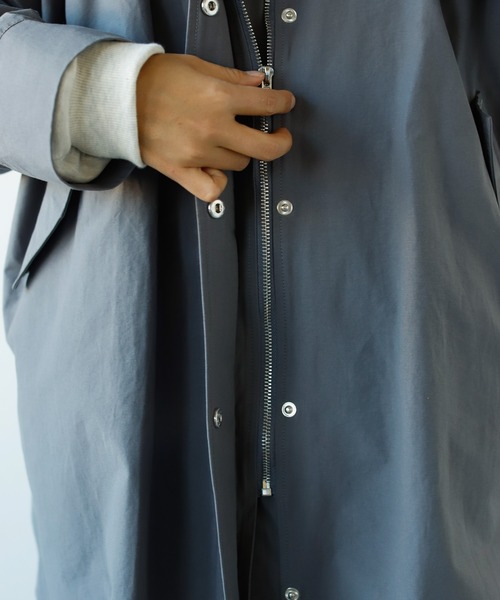 Auntie Rosa Holiday（アンティローザホリデー）の「ミリタリーロングサイドスリットコート（その他アウター・レディース・チャコールグレー/ベージュ・FREE）」の3枚目の写真