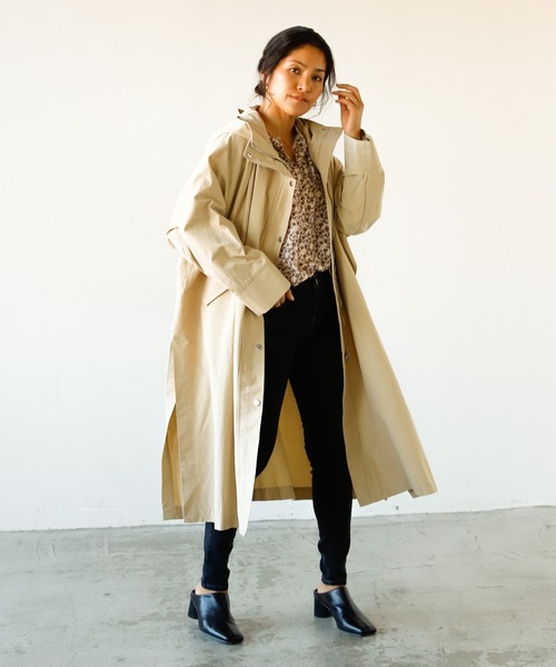 Auntie Rosa Holiday（アンティローザホリデー）の「ミリタリーロングサイドスリットコート（その他アウター・レディース・チャコールグレー/ベージュ・FREE）」の18枚目の写真