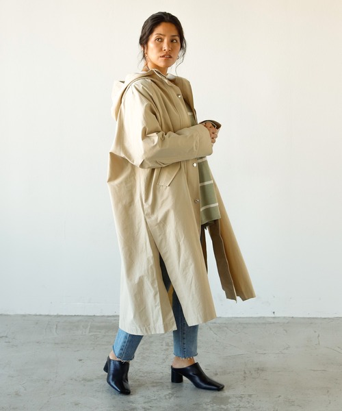 Auntie Rosa Holiday（アンティローザホリデー）の「ミリタリーロングサイドスリットコート（その他アウター・レディース・チャコールグレー/ベージュ・FREE）」の8枚目の写真