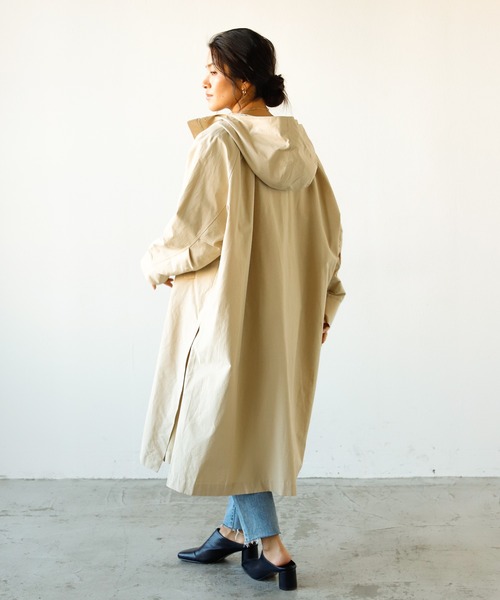 Auntie Rosa Holiday（アンティローザホリデー）の「ミリタリーロングサイドスリットコート（その他アウター・レディース・チャコールグレー/ベージュ・FREE）」の9枚目の写真