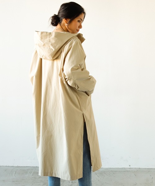 Auntie Rosa Holiday（アンティローザホリデー）の「ミリタリーロングサイドスリットコート（その他アウター・レディース・チャコールグレー/ベージュ・FREE）」の6枚目の写真