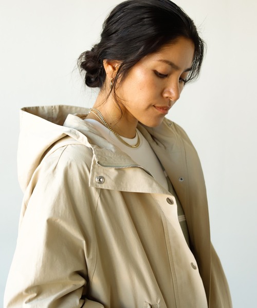 Auntie Rosa Holiday（アンティローザホリデー）の「ミリタリーロングサイドスリットコート（その他アウター・レディース・チャコールグレー/ベージュ・FREE）」の11枚目の写真