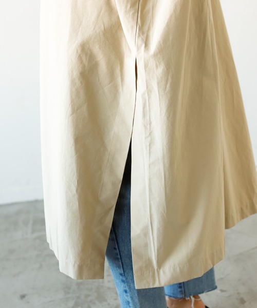 Auntie Rosa Holiday（アンティローザホリデー）の「ミリタリーロングサイドスリットコート（その他アウター・レディース・チャコールグレー/ベージュ・FREE）」の13枚目の写真