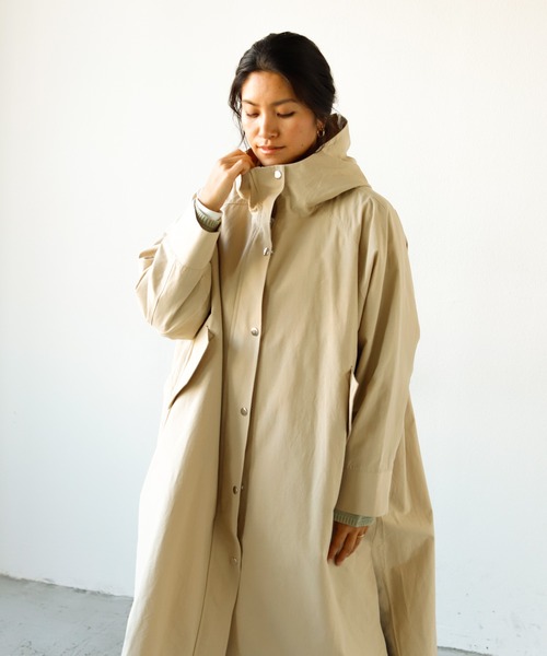 Auntie Rosa Holiday（アンティローザホリデー）の「ミリタリーロングサイドスリットコート（その他アウター・レディース・チャコールグレー/ベージュ・FREE）」の14枚目の写真