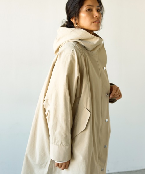 Auntie Rosa Holiday（アンティローザホリデー）の「ミリタリーロングサイドスリットコート（その他アウター・レディース・チャコールグレー/ベージュ・FREE）」の17枚目の写真