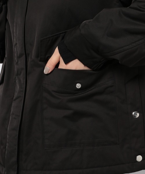 PAGEBOY（ページボーイ）の「ライトナカワタフードブルゾン（ブルゾン・レディース・ブラック/オリーブ・FREE）」の18枚目の写真