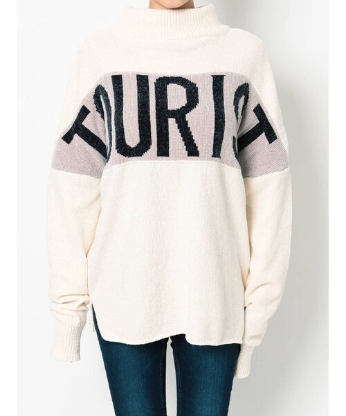 GYDA(ジェイダ)の「TOURISTモールジャガードニットTOPS(ニット/セーター・レディース・オフホワイト/ネイビー/ブラウン・FREE)」の13枚目の写真