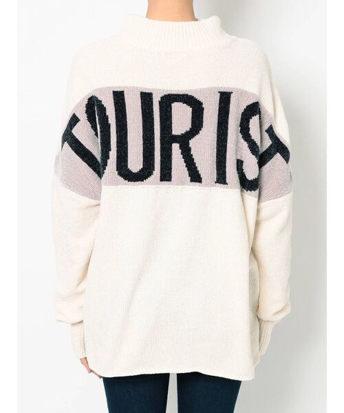 GYDA(ジェイダ)の「TOURISTモールジャガードニットTOPS(ニット/セーター・レディース・オフホワイト/ネイビー/ブラウン・FREE)」の15枚目の写真