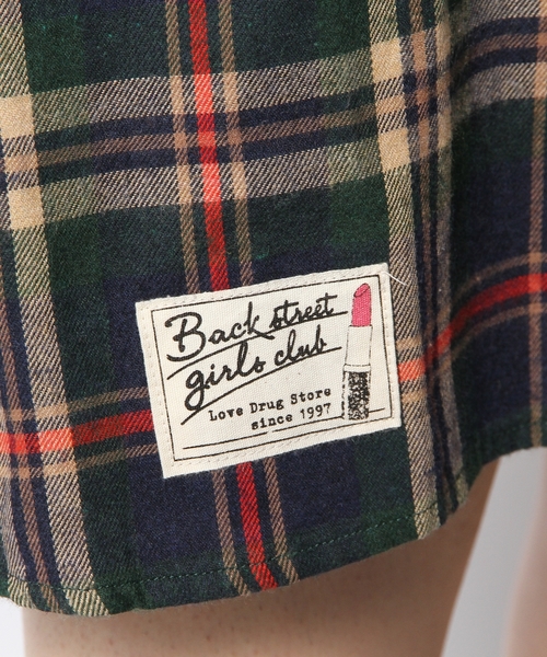 L.D.S.（エルディーエス）の「ネルチェックシャツワンピース（ワンピース・レディース・レッド系/グリーン系/ネイビー系・FREE）」の9枚目の写真