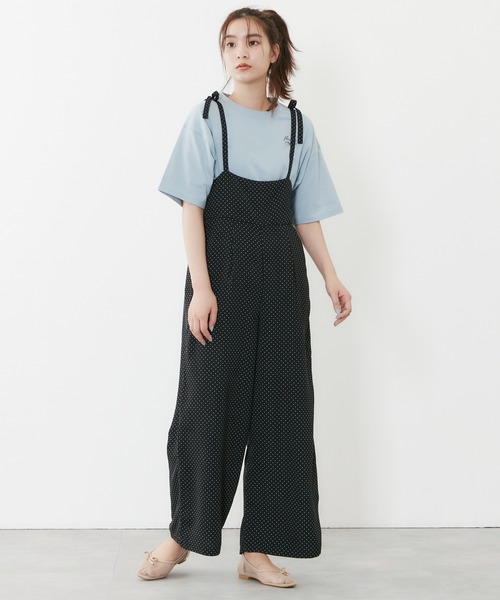 POU DOU DOU(プードゥドゥ)の「肩リボンオールインワン(その他パンツ・レディース・ブルー/ブラック/イエロー・3)」の9枚目の写真