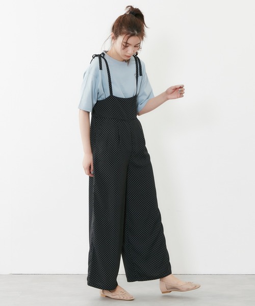 POU DOU DOU(プードゥドゥ)の「肩リボンオールインワン(その他パンツ・レディース・ブルー/ブラック/イエロー・3)」の18枚目の写真