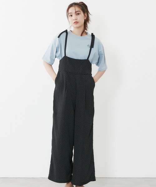 POU DOU DOU(プードゥドゥ)の「肩リボンオールインワン(その他パンツ・レディース・ブルー/ブラック/イエロー・3)」の15枚目の写真