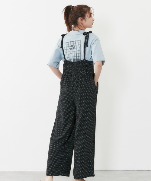 POU DOU DOU(プードゥドゥ)の「肩リボンオールインワン(その他パンツ・レディース・ブルー/ブラック/イエロー・3)」の6枚目の写真