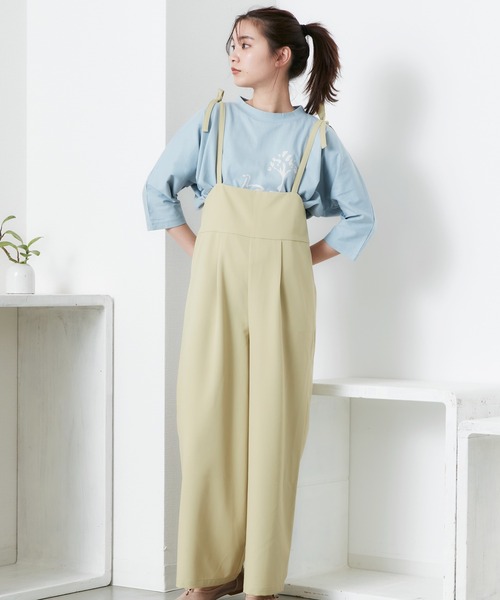 POU DOU DOU(プードゥドゥ)の「肩リボンオールインワン(その他パンツ・レディース・ブルー/ブラック/イエロー・3)」の10枚目の写真