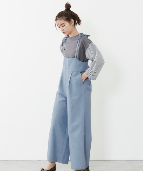 POU DOU DOU(プードゥドゥ)の「肩リボンオールインワン(その他パンツ・レディース・ブルー/ブラック/イエロー・3)」の12枚目の写真