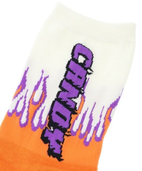 Candy Stripper（キャンディストリッパー）の「BLAZING FIRE SOCKS（ソックス/靴下・レディース・オフホワイト/ブラック/ピンク・FREE）」の4枚目の写真