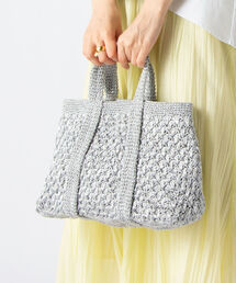 パサンドバイヌキテパ　シルバーバッグ Metallic Macrame Tote Bag | Pasand by ne Quittez pas