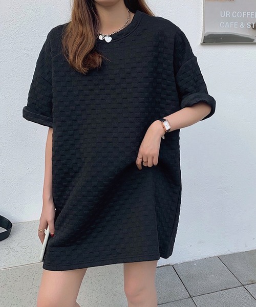 meJane（ミージェーン）の「ぷっくりフクレジャガード オーバーシルエットTee（Tシャツ/カットソー・レディース・ホワイト/ブラック・FREE）」の10枚目の写真