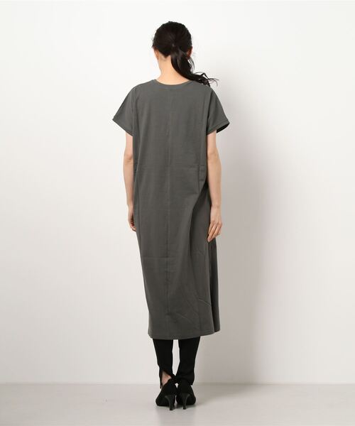 RANAN(ラナン)の「〈Beautiful Cotton〉セットアップ/UVカット/接触冷感 ワンピースセット(ワンピース・レディース・チャコール/ライトグレー/ブラック/ブラック×グレー/ベージュ/ダークブルー/ネイビー・M/LL/L)」の17枚目の写真