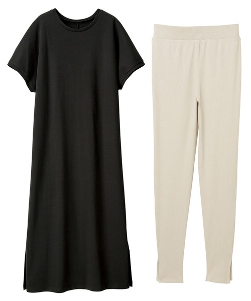RANAN(ラナン)の「〈Beautiful Cotton〉セットアップ/UVカット/接触冷感 ワンピースセット(ワンピース・レディース・チャコール/ライトグレー/ブラック/ブラック×グレー/ベージュ/ダークブルー/ネイビー・M/LL/L)」の14枚目の写真