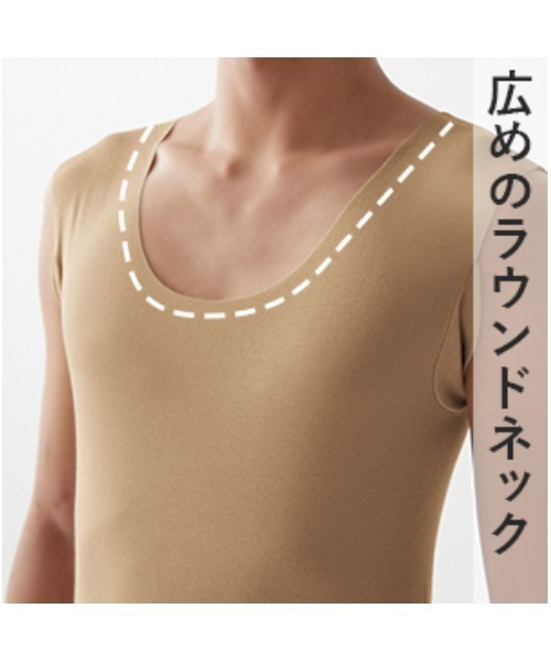 in.T(インティー)の「これ一枚でTシャツスタイルのお悩みを解決!『in.T』「極軽」クルーネックTシャツ(インナーウェア/肌着・メンズ・ベージュ/ブラック・LARGE/MEDIUM/X-LARGE)」の5枚目の写真