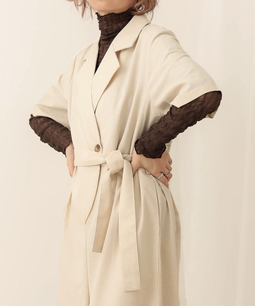 Bab(バブ)の「【WEB限定】コットンリネンオールインワン(サロペット/オーバーオール・レディース・ブラック/ベージュ/ホワイト系その他・38)」の19枚目の写真