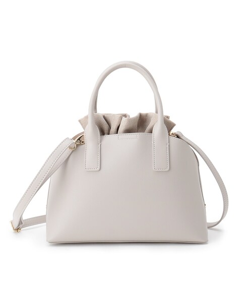 index（インデックス）の「◆巾着付ミニボストン（ボストンバッグ・レディース・ライトグレー/オフホワイト/ベビーピンク・00）」の3枚目の写真