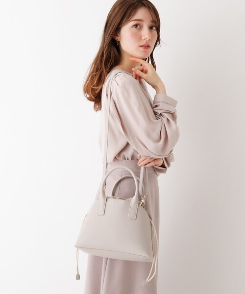 index（インデックス）の「◆巾着付ミニボストン（ボストンバッグ・レディース・ライトグレー/オフホワイト/ベビーピンク・00）」の11枚目の写真