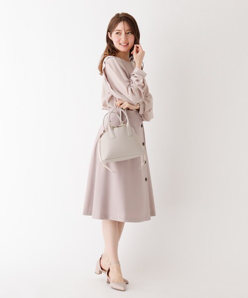 index（インデックス）の「◆巾着付ミニボストン（ボストンバッグ・レディース・ライトグレー/オフホワイト/ベビーピンク・00）」の14枚目の写真