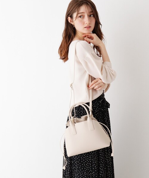 index（インデックス）の「◆巾着付ミニボストン（ボストンバッグ・レディース・ライトグレー/オフホワイト/ベビーピンク・00）」の12枚目の写真