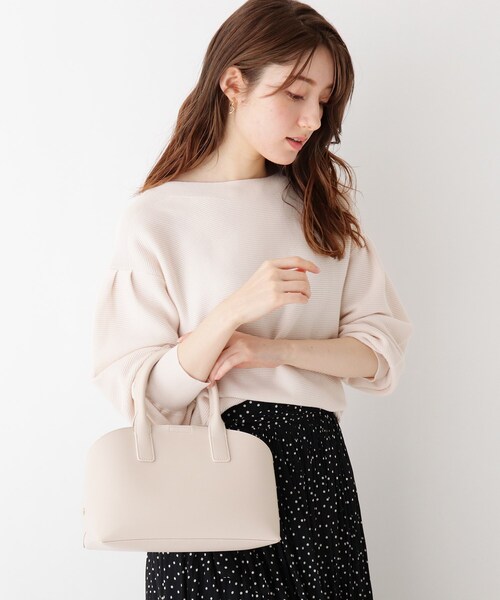index（インデックス）の「◆巾着付ミニボストン（ボストンバッグ・レディース・ライトグレー/オフホワイト/ベビーピンク・00）」の9枚目の写真