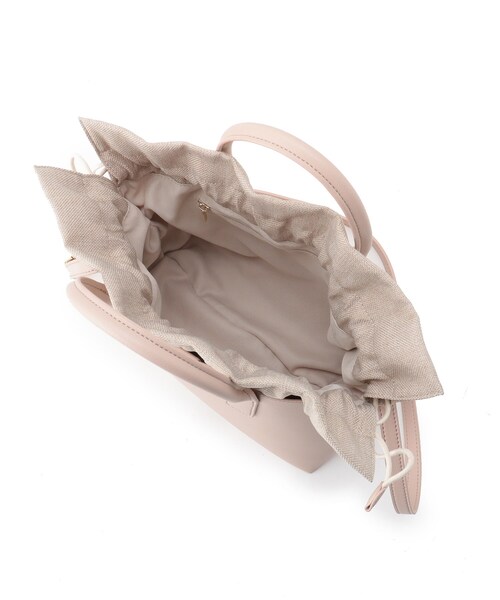 index（インデックス）の「◆巾着付ミニボストン（ボストンバッグ・レディース・ライトグレー/オフホワイト/ベビーピンク・00）」の10枚目の写真