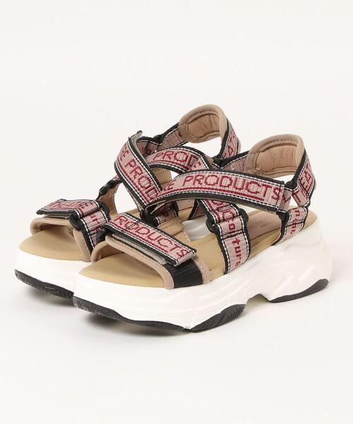 THEATRE PRODUCTS（シアタープロダクツ）の「ジャガードテープサンダル（サンダル・レディース・ブラック/ベージュ・38/36/37）」の2枚目の写真