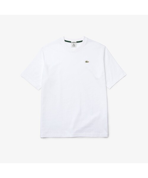 LACOSTE L!VE（ラコステライブ）の「LACOSTE L!VEメタルバッジTシャツ（Tシャツ/カットソー・メンズ・ホワイト/ダークブルー/ピンク・M/S/XS/L）」の2枚目の写真