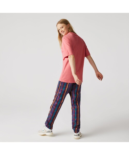 LACOSTE L!VE（ラコステライブ）の「LACOSTE L!VEメタルバッジTシャツ（Tシャツ/カットソー・メンズ・ホワイト/ダークブルー/ピンク・M/S/XS/L）」の8枚目の写真