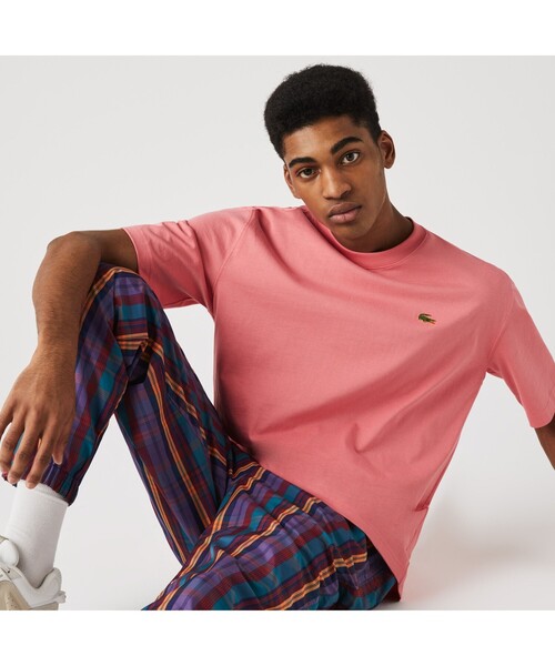 LACOSTE L!VE（ラコステライブ）の「LACOSTE L!VEメタルバッジTシャツ（Tシャツ/カットソー・メンズ・ホワイト/ダークブルー/ピンク・M/S/XS/L）」の9枚目の写真