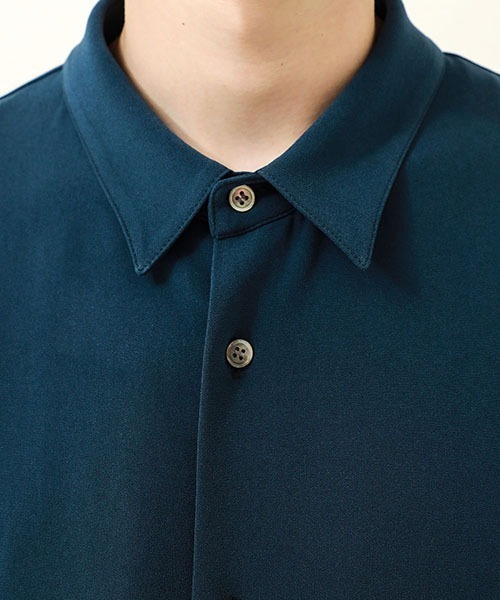 soe（ソーイ）の「【soe】STUDIOUS別注 GEORGETTE LOOSE SH（シャツ/ブラウス・メンズ・ブラック/ダークグリーン/ネイビー/ブラウン/ブルー/アイボリー・0/1）」の14枚目の写真