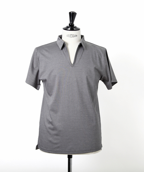 5351 POUR LES HOMMES（ゴーサンゴーイチプールオム）の「【定番人気】スキッパー ポロシャツ（ポロシャツ・メンズ・ネイビー/グレー/ブラック・44/46/48/50）」の18枚目の写真